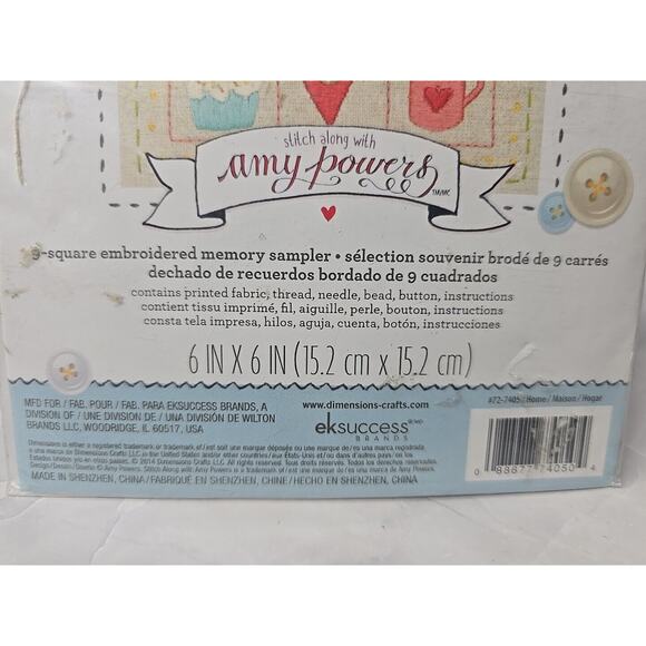 Dimensions Embroidered Memory Sampler Kit 9" Square - Picture 3 of 5